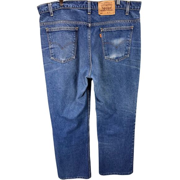 Vintage 90s Levi's 517 Bootcut Orange Tab Jeans Men’s Big & Tall Size 40 - Picture 1 of 6